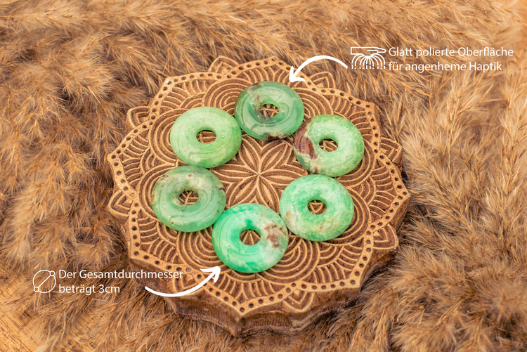 Chrysopras Donut | 30 mm Anhänger
