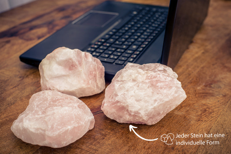 Rose Quartz Rough Stone | Computer Stone | 700 - 900 grams