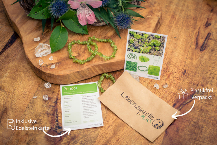 Peridot chip bracelet