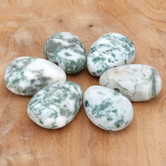 Tree agate drop pendant