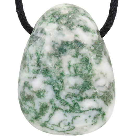 Tree agate drop pendant