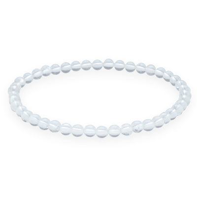 Rock crystal mini bead bracelet | 4 mm