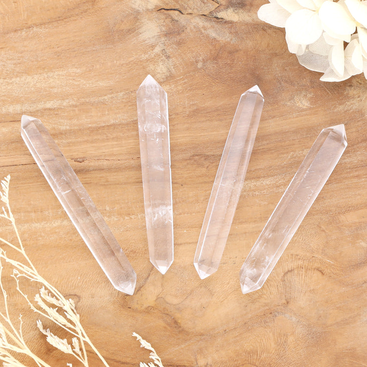 Rock crystal double-terminated, polished | 5-7 cm long