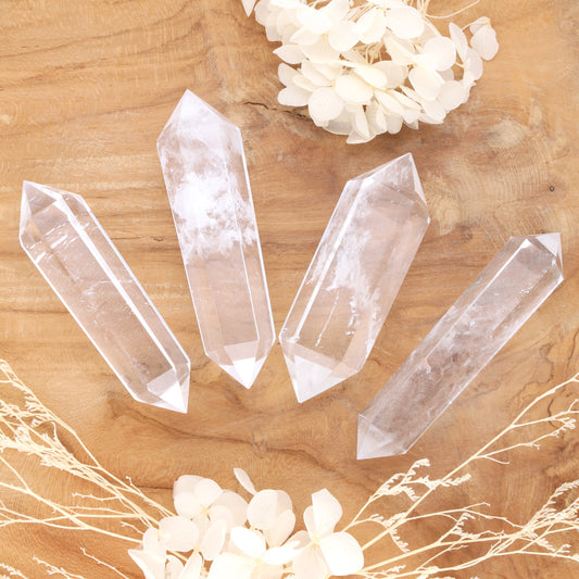 Rock crystal double-terminated, polished | 7-9 cm long