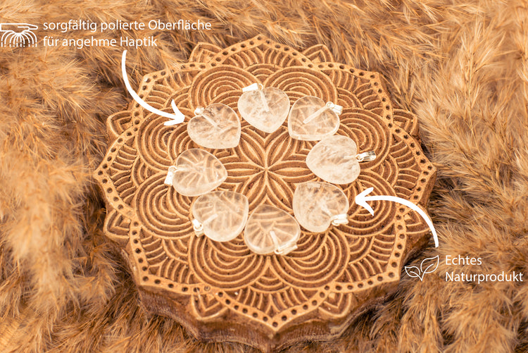 Rock crystal heart pendant | 2x2 cm