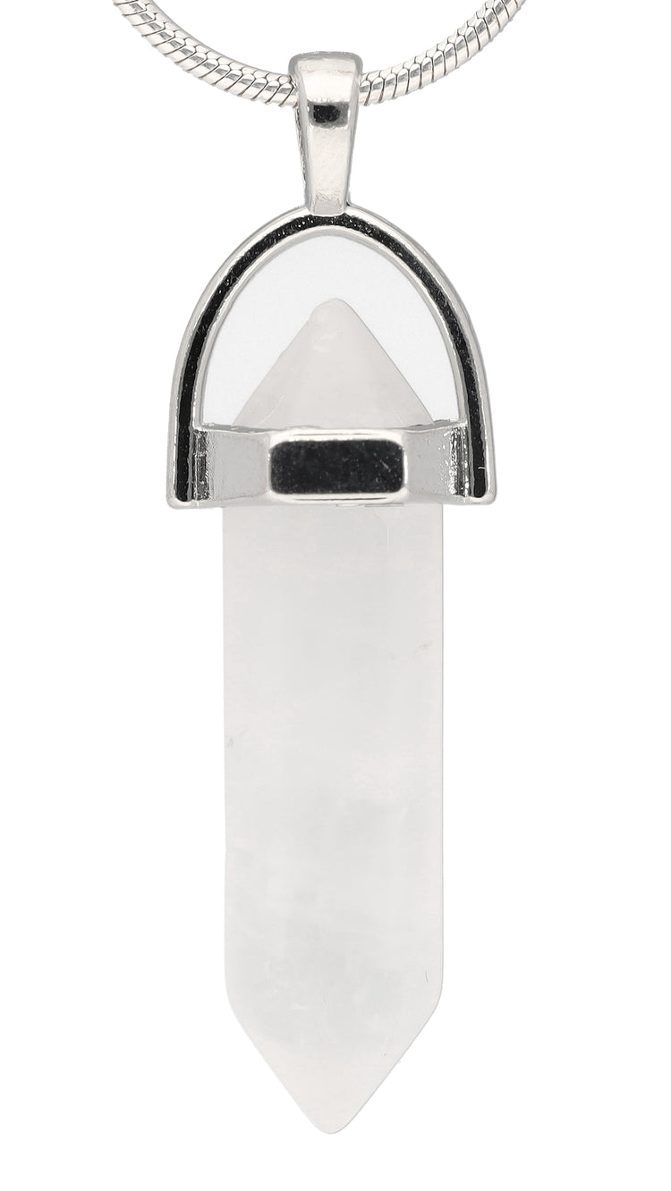 Rock crystal | Double point, set | Silver-colored eyelet