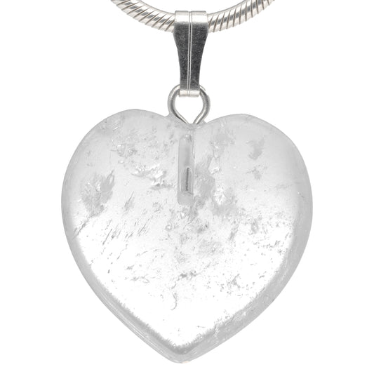 Rock crystal heart pendant | 2x2 cm