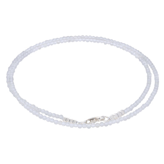 Emerald pearl necklace faceted | 45 cm + clasp