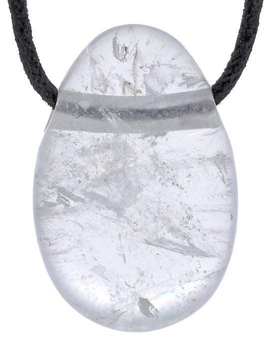 Rock crystal drop pendant