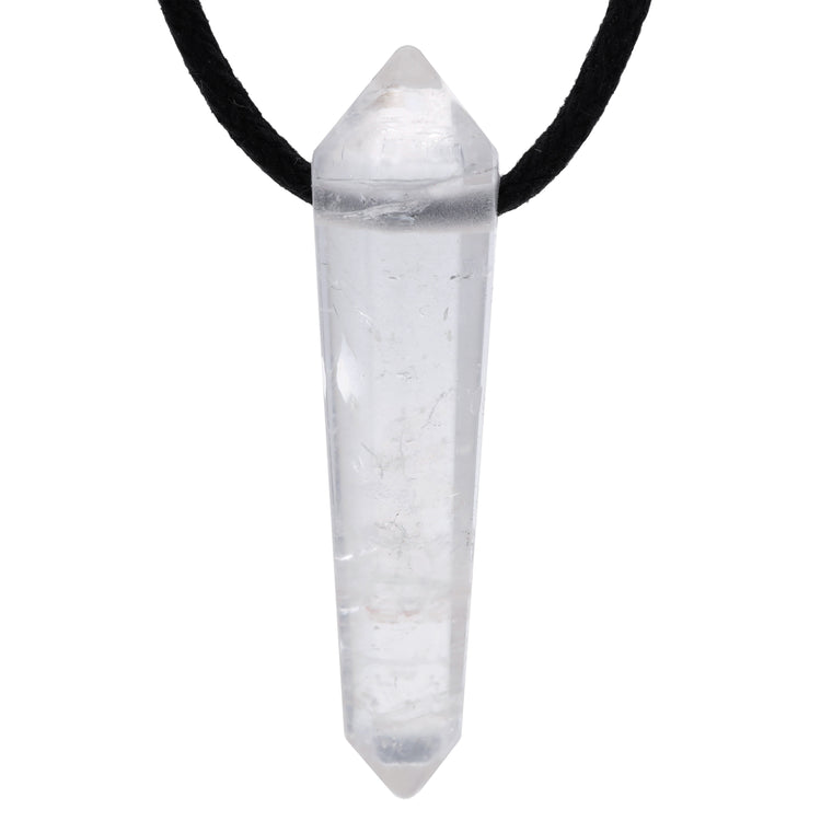 Rock crystal double-ended pendant