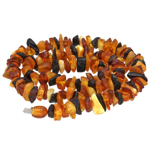 Amber chip necklace | 45 cm + clasp