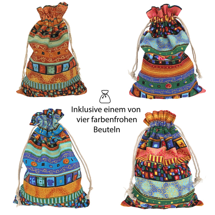 Colorful tumbled stone mix | With colorful bag | Size M