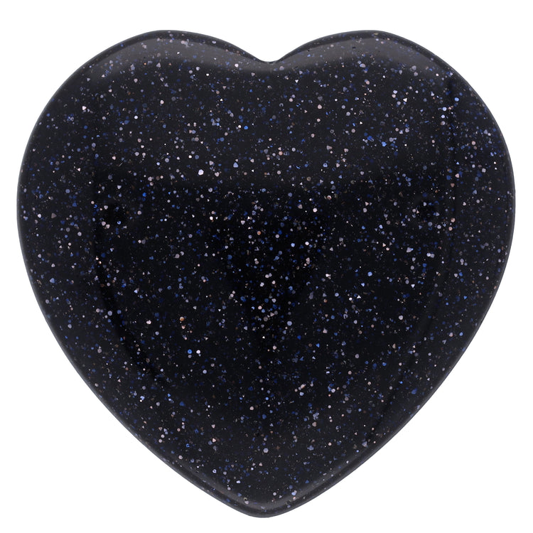Blue Goldstone Heart | Tumbled Stone 2x2 cm