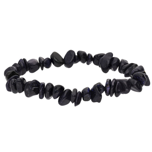 Blue Goldstone Chip Bracelet
