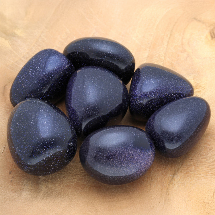Blue Goldstone Tumbled Stone