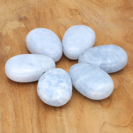 Calcite, blue drop pendant