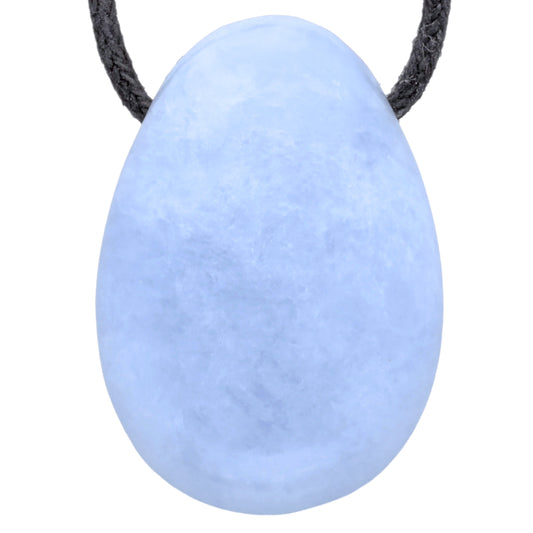 Calcite, blue drop pendant