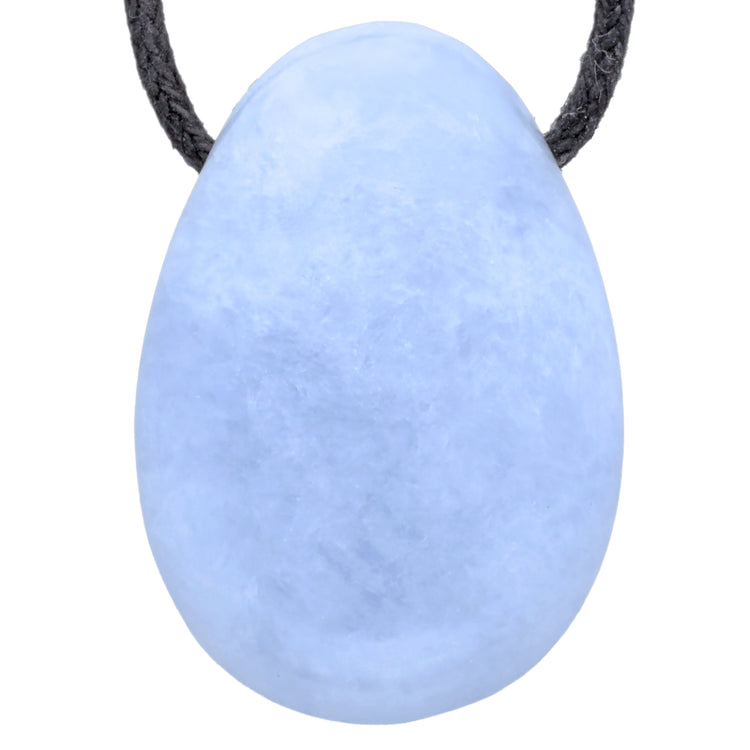 Calcite, blue drop pendant