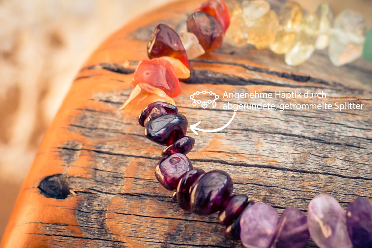 Chakra chip bracelet