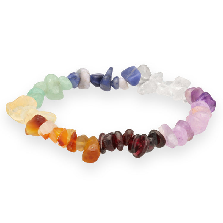 Chakra chip bracelet