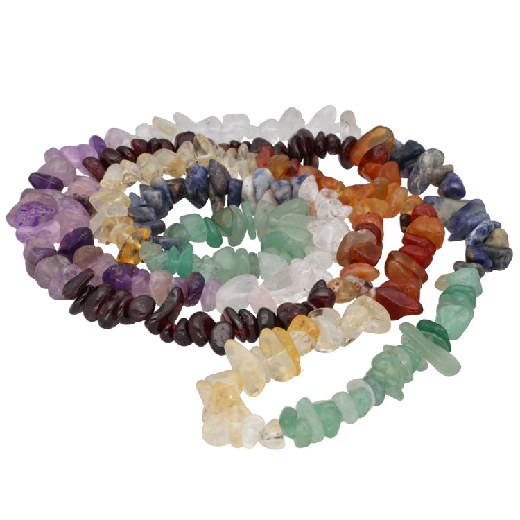 Chakra splinter necklace | 90 cm