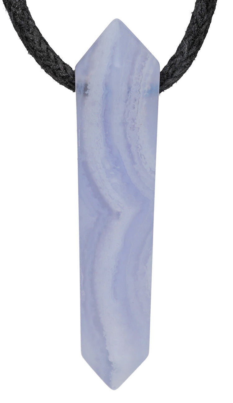 Chalcedon, blau Spitze gebohrt