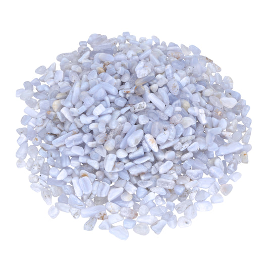 Chalcedony, blue mini tumbled stones