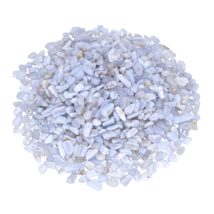 Chalcedony, blue mini tumbled stones