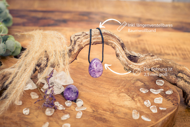 Charoite drop pendant