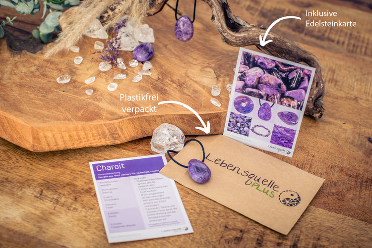 Charoite drop pendant