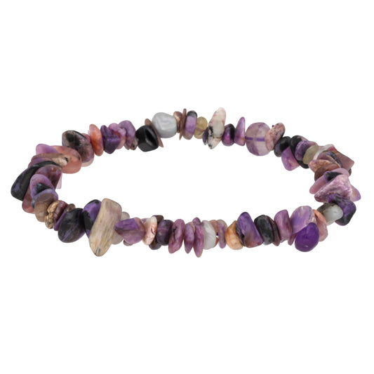 Charoite chip bracelet