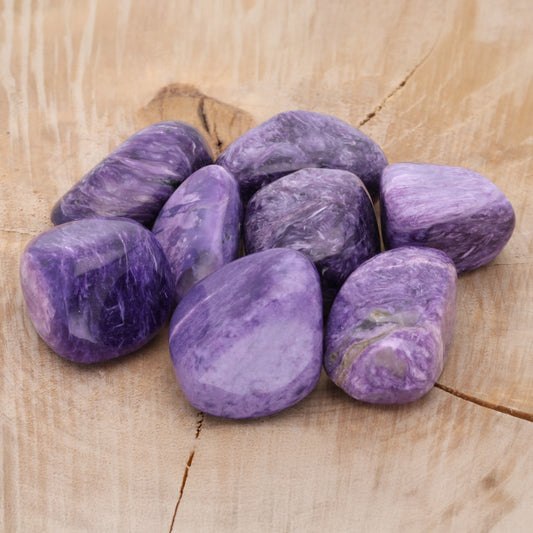 Charoite tumbled stone