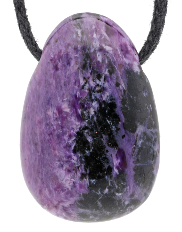 Charoite drop pendant