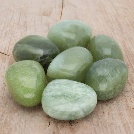 China jade (serpentine) tumbled stone