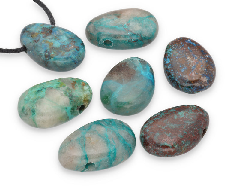Chrysocolla drop pendant B-quality