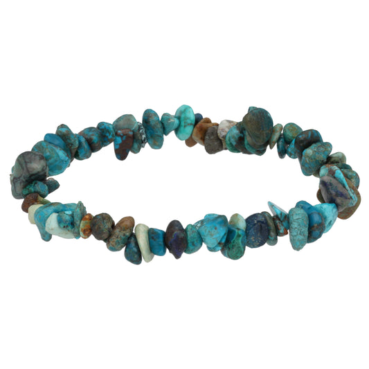 Chrysocolla chip bracelet