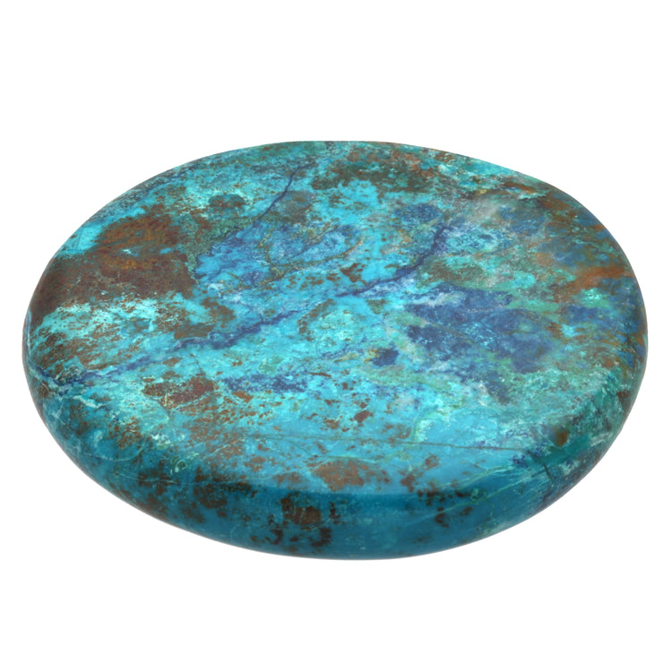 Chrysocolla disc stone | Palm stone