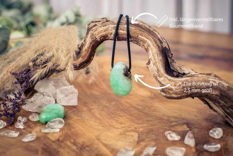 Chrysoprase drop pendant