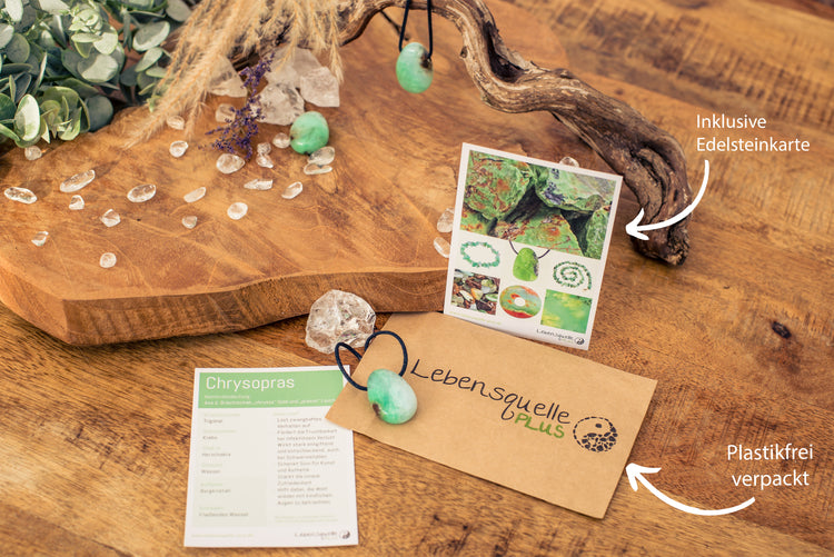 Chrysoprase drop pendant