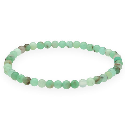 Chrysoprase mini ball bracelet | 4mm