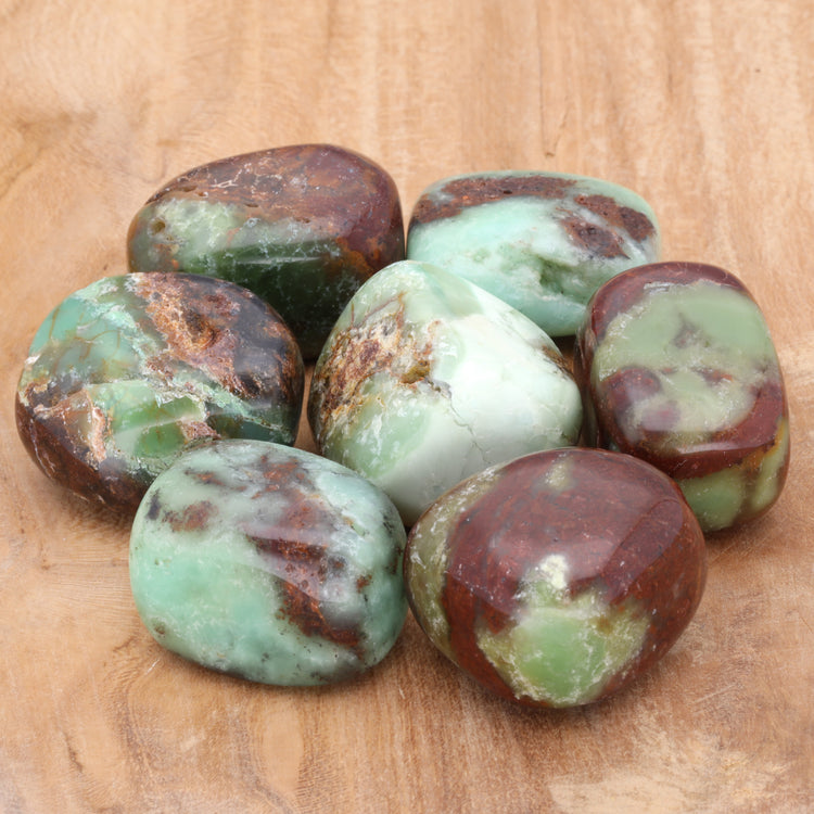 Chrysoprase tumbled stone