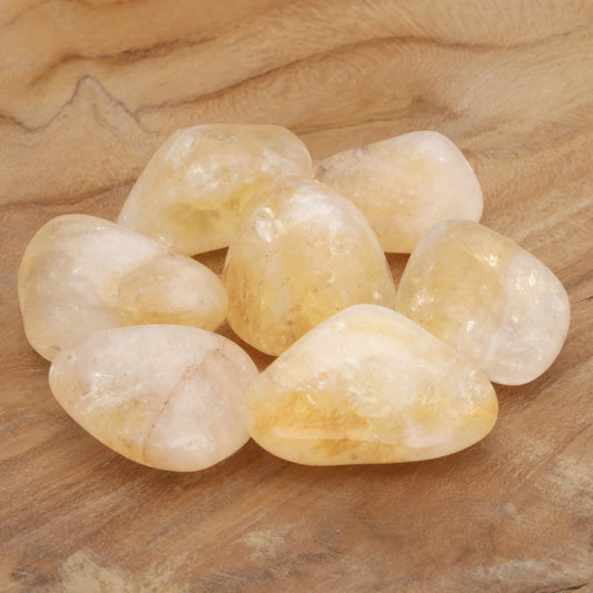 Citrine (fired) tumbled stone