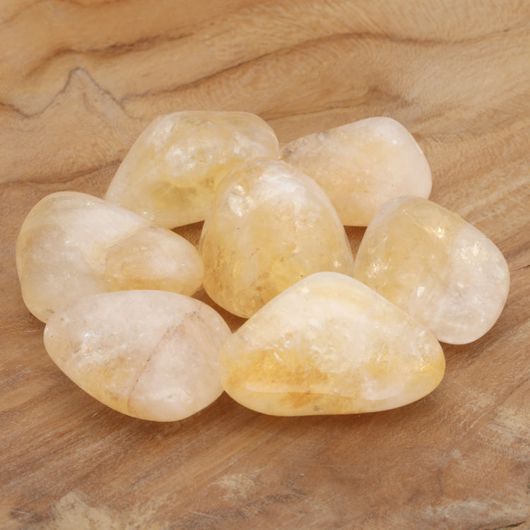 Citrine (fired) tumbled stone