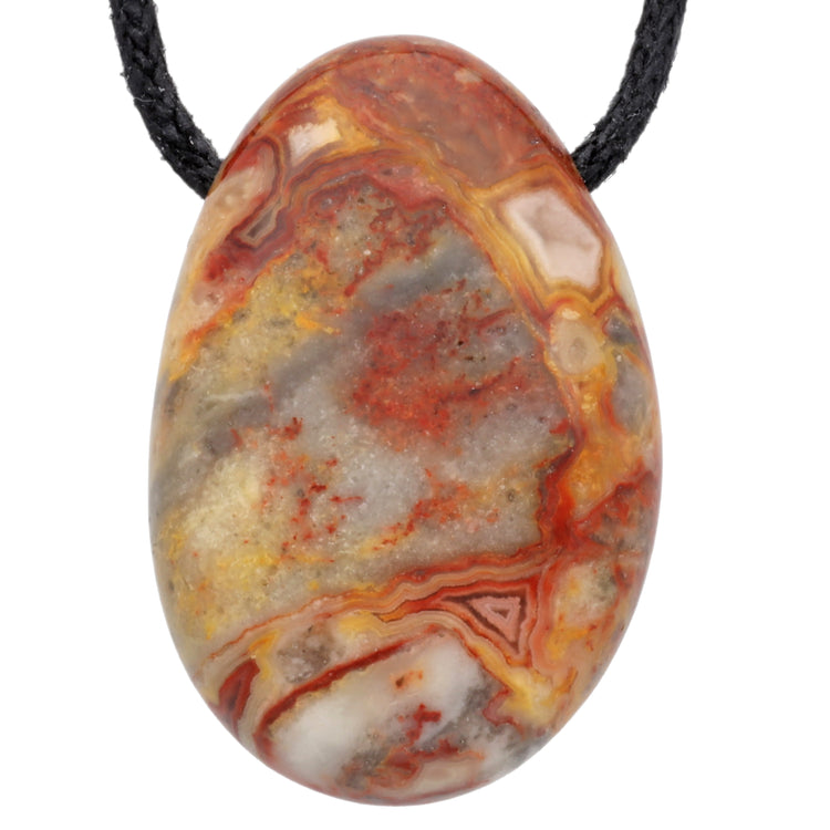 Crazy Lace Agate teardrop pendant