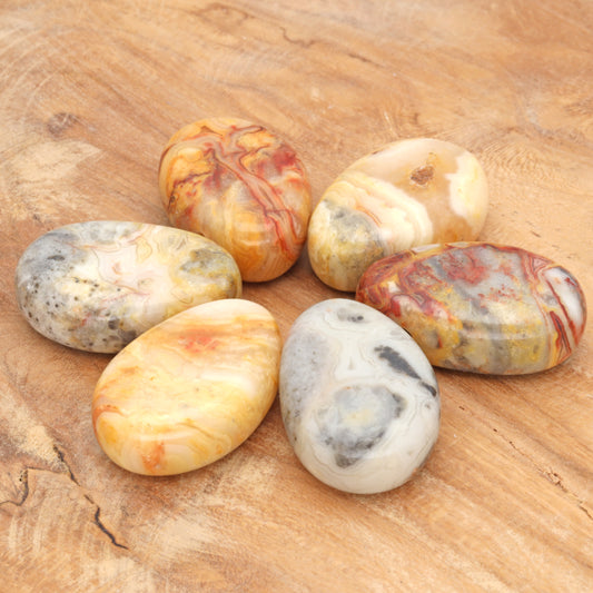 Crazy Lace Agate teardrop pendant