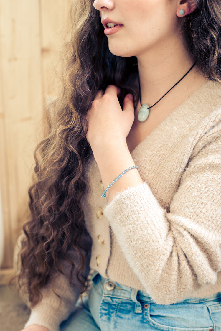 Aquamarine drop pendant