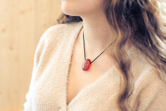 Carnelian drop pendant