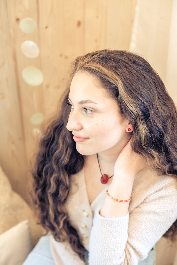 Carnelian drop pendant