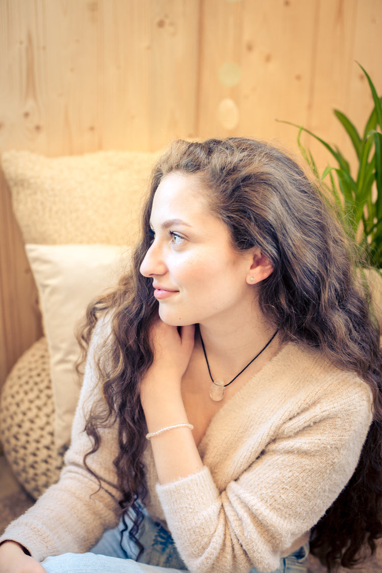 Rock crystal stud earrings 6 mm | 925 silver