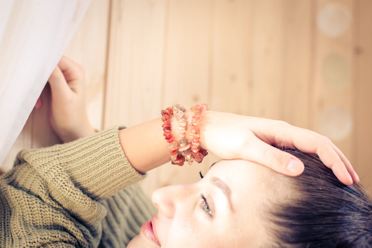 Carnelian chip bracelet